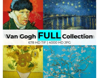Complete Van Gogh Digital Art Collection – Ultra HD Museum-Quality Scans, Printable Wall Art, Instant Download for Poster and Canvas Print