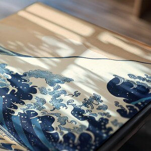 Hokusai Wave Triptych - AI Enhanced Japanese Art (Digital Download) image 3