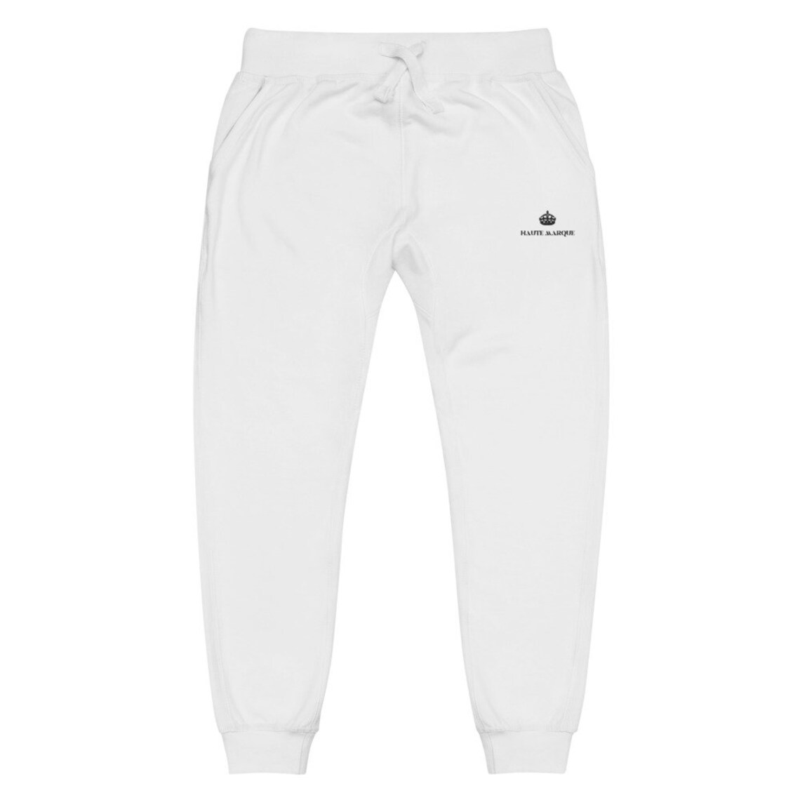 White Unisex Fleece Sweatpants Etsy