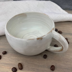 Cappuccino Mug | Latte Cup | Handmade Pottery Mug | Stoneware Cup | Teacup | Modern Rustic Coffee Mug | Minimalistic Ceramics | Artful Gift