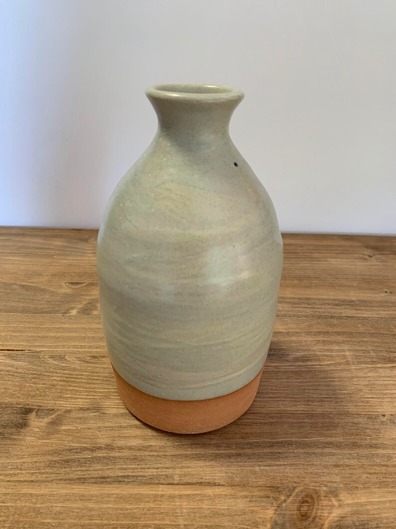 Modern Ceramic Bottle Vase Handmade Minimalist Bud Vase Etsy