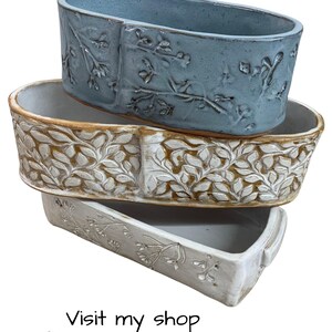 Teabag Organizer | Tea Caddy Ceramic | Countertop Organizer | Kitchen Coffee Station Teabag Holder | Tea Person Gift | Natural Artisan Gift image 11