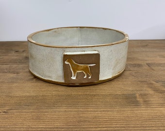 Ceramic Dog Bowl Large | Handmade Pottery Dog Dish |  Ceramic Pet Bowl  Modern Farmhouse Dog | Lab Retriever Water Bowl | Stoneware Dog Bowl