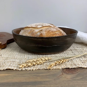 Sourdough Bowl | Bread Baker Supply | Bread Making Proofing Bowl | Mixing & Serving Dish | Handmade Stoneware Pottery | Artisan Hostess Gift