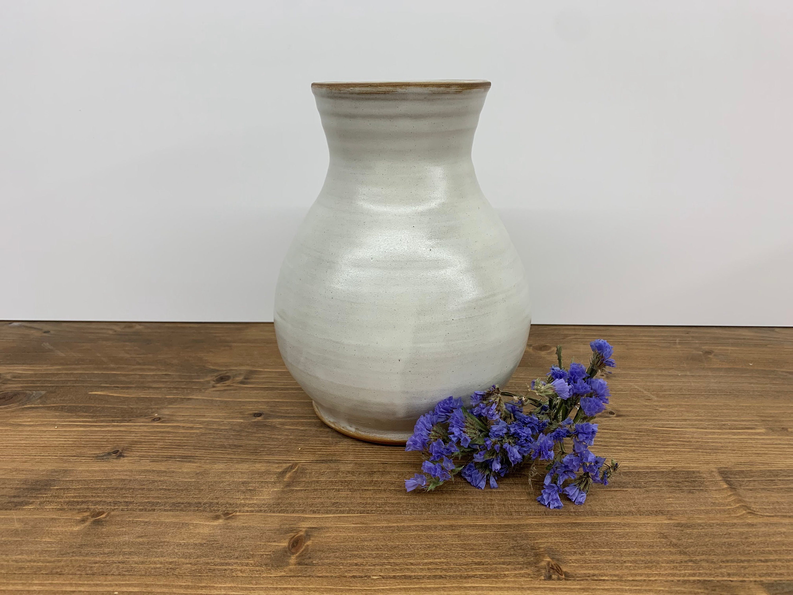 Handmade Ikebana Vases With Distinct Colors, Kenzan Flower Frog Included 