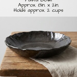 Handmade Plates and Bowls | Ceramic Stoneware Pottery Dish | Moody Rustic Dishes | Artisan Dinnerware Plate Set | Earth Tone Dinner Set Pasta Bowl