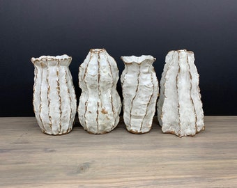 Art Object | White Ceramic Vessel | Sculptural Object | Unique Shelf Decor | Modern Sculpture | Handmade Decorator Accent | Organic Design