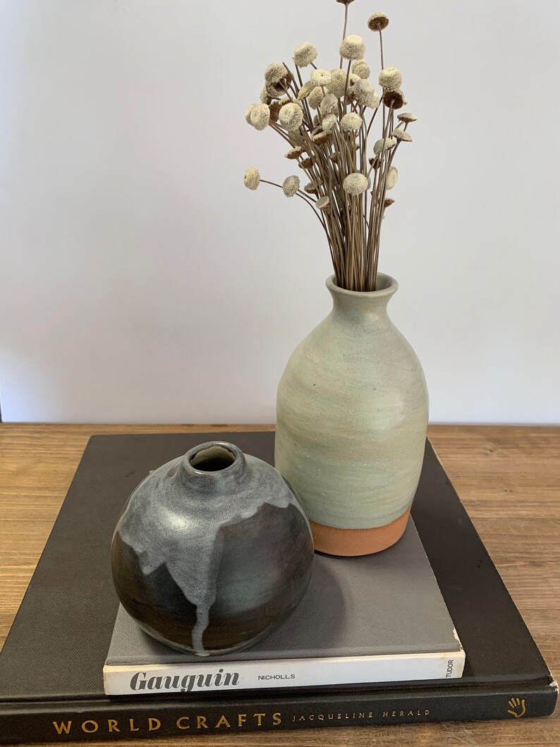 Modern Ceramic Bottle Vase Handmade Minimalist Bud Vase Etsy