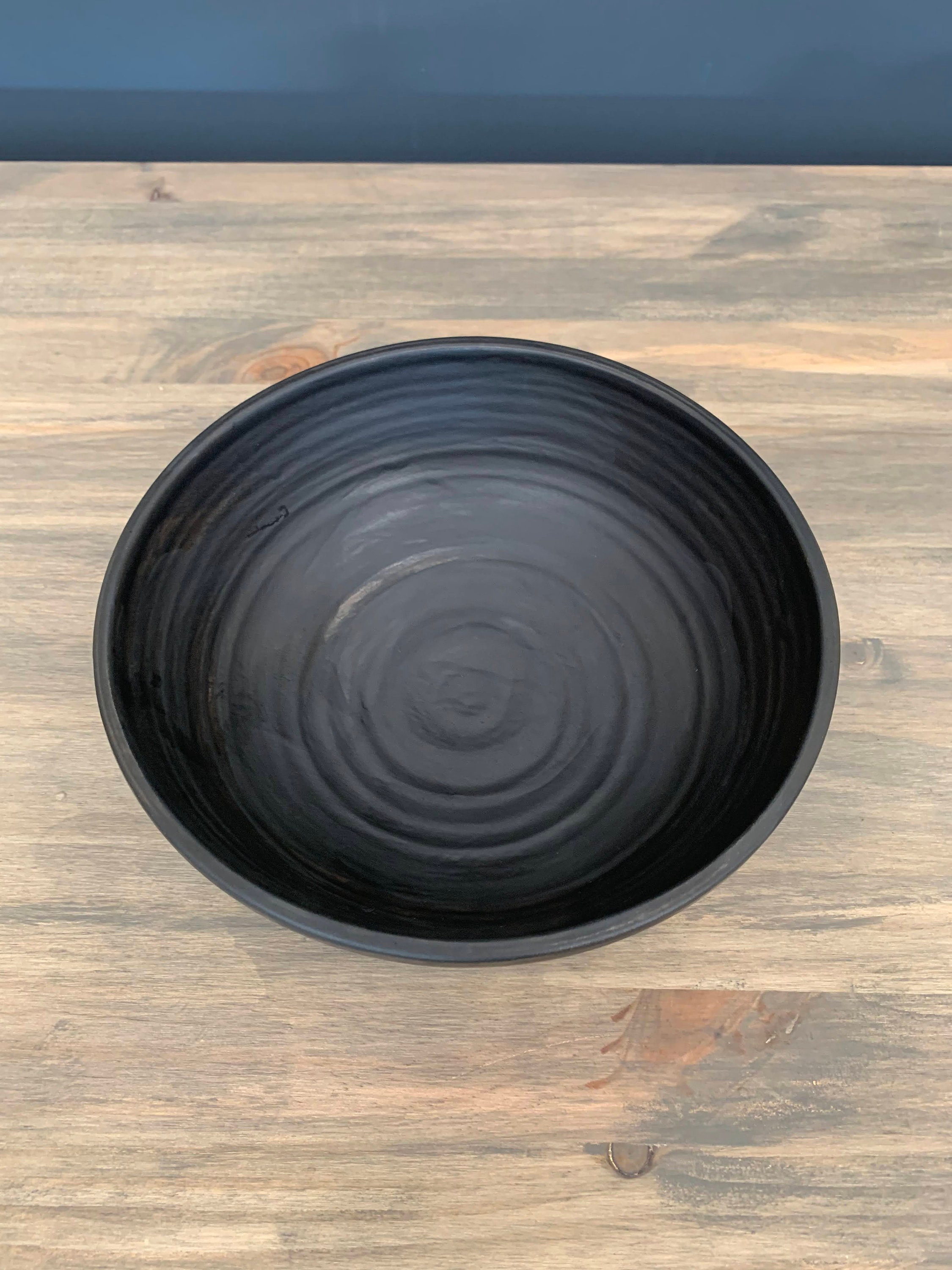Large Black Bowl Modern Gift Bowl Dining Table Centerpiece Etsy