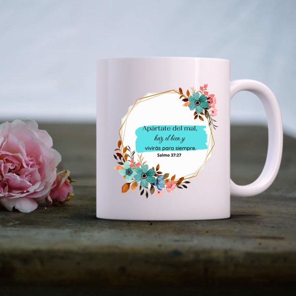 1 Digital template for sublimation in Mugs- Photo Sublimation Mug, Mug Spanish Christian Design Template, Plantillas Tazas.