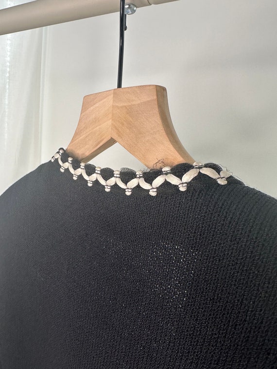 Black Knit St. John Collection Quarter Sleeve Jac… - image 6
