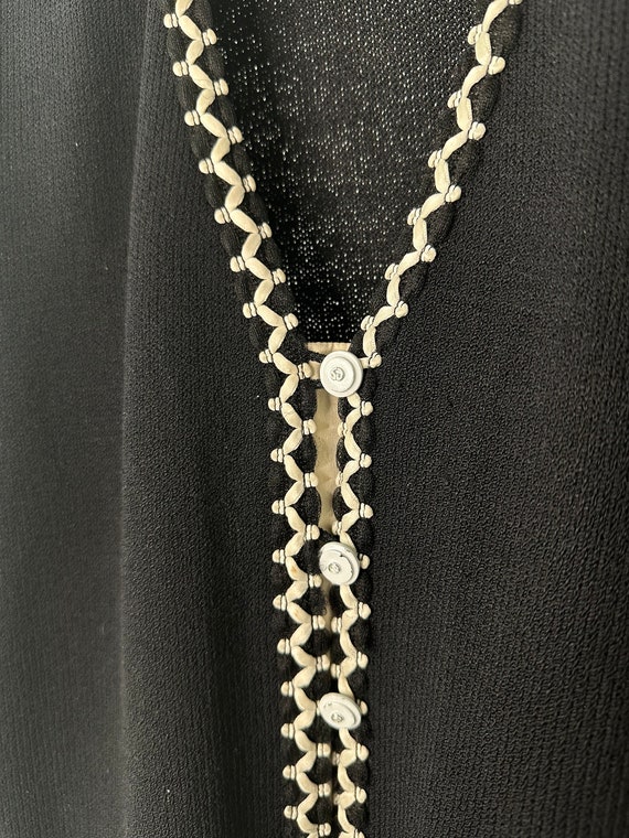 Black Knit St. John Collection Quarter Sleeve Jac… - image 4