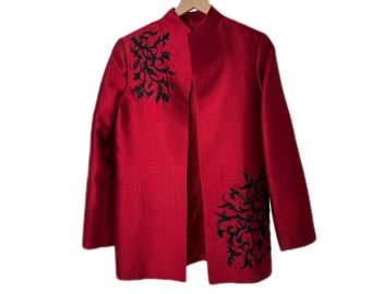 Wunderschöne rote Abendjacke von Victor Costa