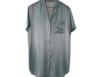 Seiden Long Night Shirt von Saks Fifth Allee