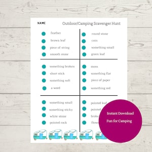 Outdoor Scavenger Hunt/Nature Challenge