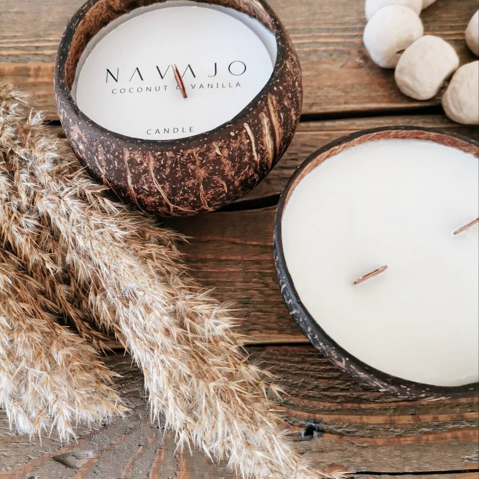 Coconut candle real coconut shell coconut vanilla scent Etsy