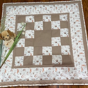 Create your own personal play mat / baby blanket / customizable / 100 x 100 cm / gift / handmade