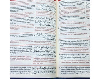 Quran Latin Script Koran Roman Alphabet English Translation 3 Bahasa Easy Reading