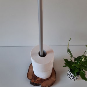 Toilet roll holder made of olive wood