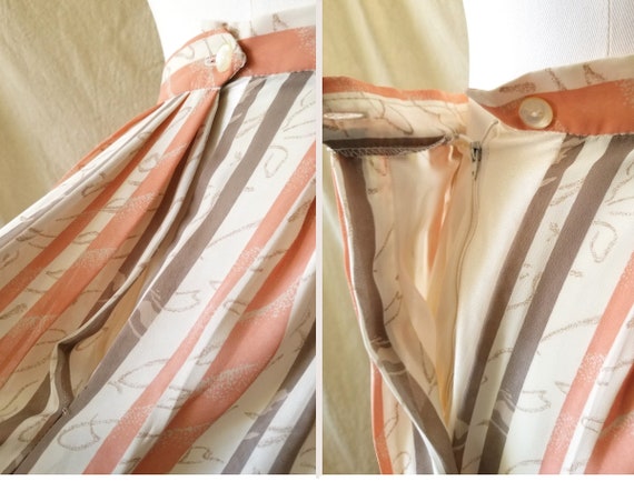 Vintage 80s drop-waist blouse + skirt two piece s… - image 9