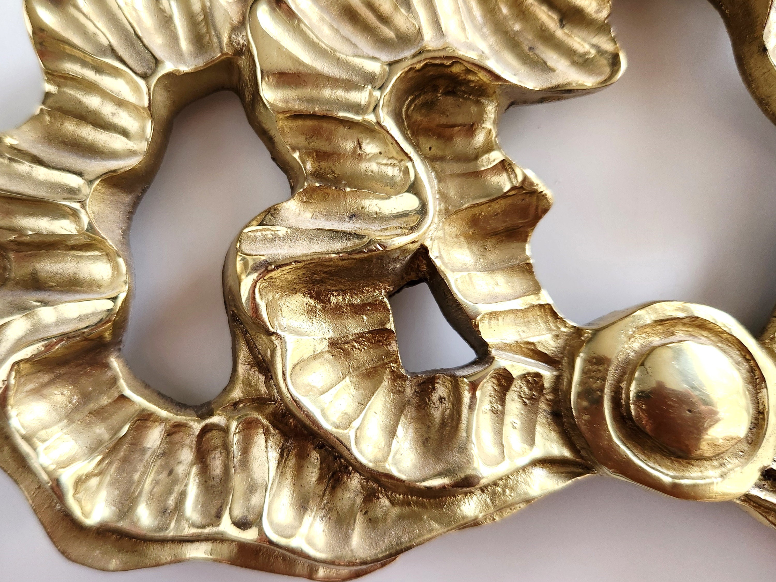 Cast Ribbon Vintage Cast Brass Ribbon Garland Wall Ornament - Etsy
