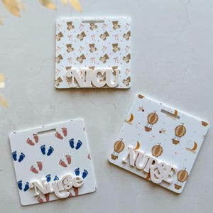 NICU RN badge buddy accessories, labor and delivery rn pediatrics custom id badge holder personalized, nicu np, L&D, pedia nurse, xray tech