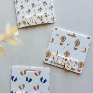 Nicu nurse badge buddy accessories, labor and delivery rn pediatrics custom id badge holder personalized, nicu np, L&D, pedia nurse, xray