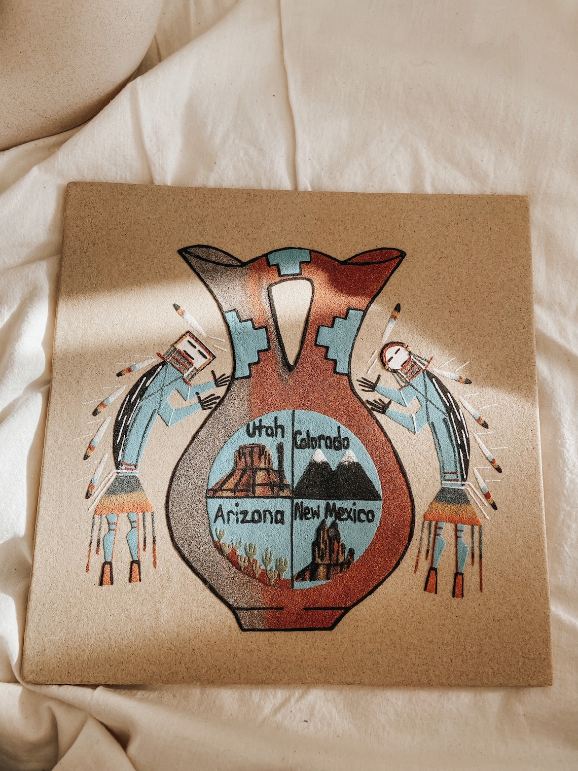 Vintage Original Navajo Sand Painting Etsy