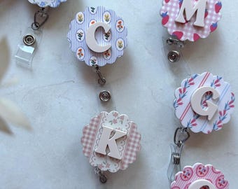Spring Badge Reel, Cute Nurse Badge Accessories, Xray marker holders, floral nurse badge reels, radiology, cna, nicu nurse, RN, custom badge