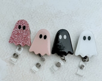 Boo badge reel, Cute Ghost Halloween Badge Reel, Nurse Badge, Office ID Lanyard, Teacher Badge Holder, Badge accessories, badge for xray