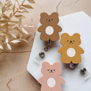 Teddy Bear christmas cute nurse gift badge reel, radiology xray radtech  id badge holder, gifts for mom bestfriend gf roommate sister