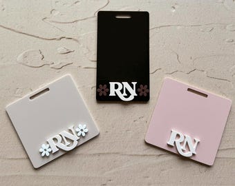 Personalized badge backer for medical professional, teacher, nurse, RN, doctor, badge buddy, student, MA, dietitian, NP, ceo, cno, rt, md