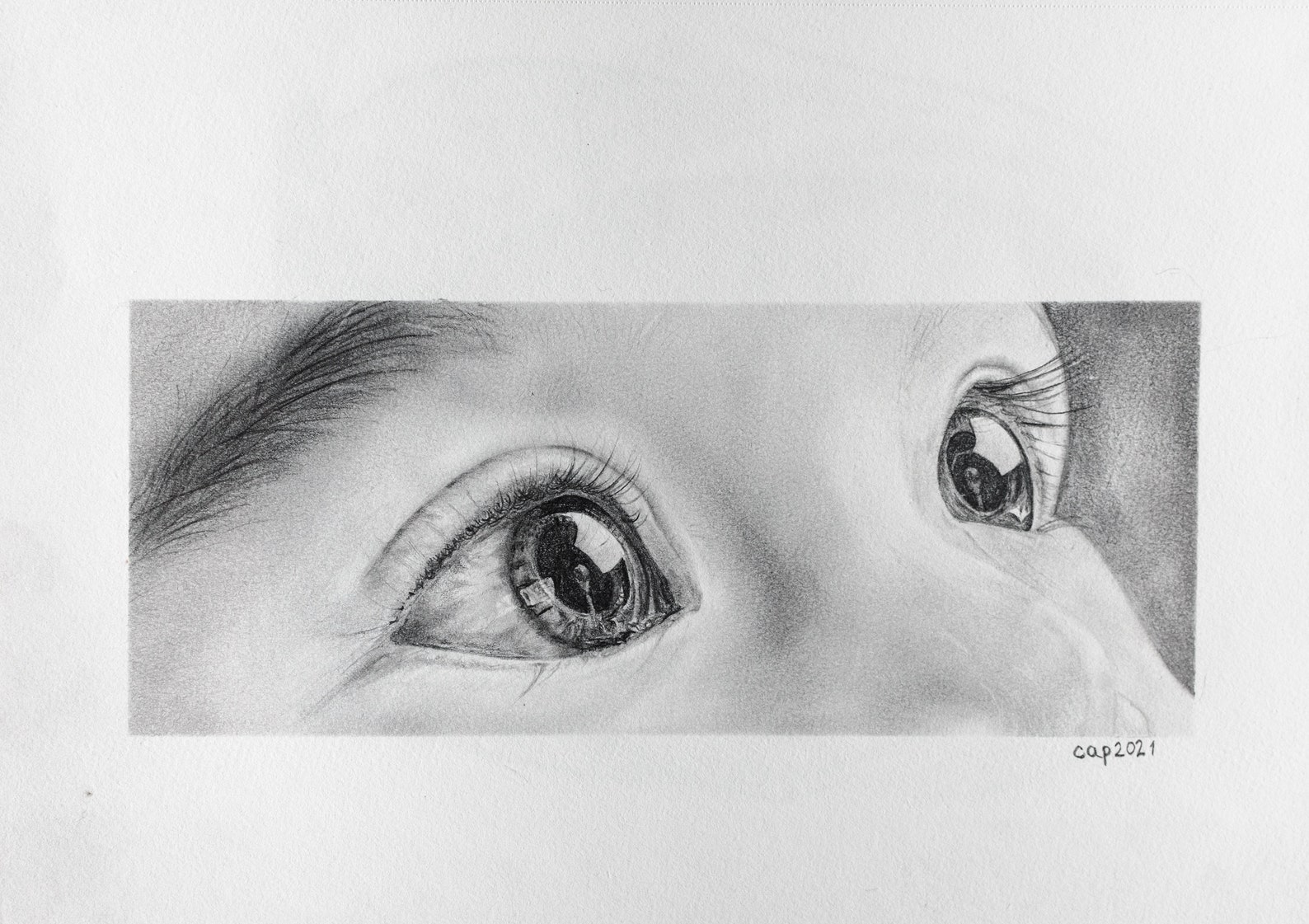 Baby Eyes Hyperrealistic Pencil Drawing Art Prints Etsy