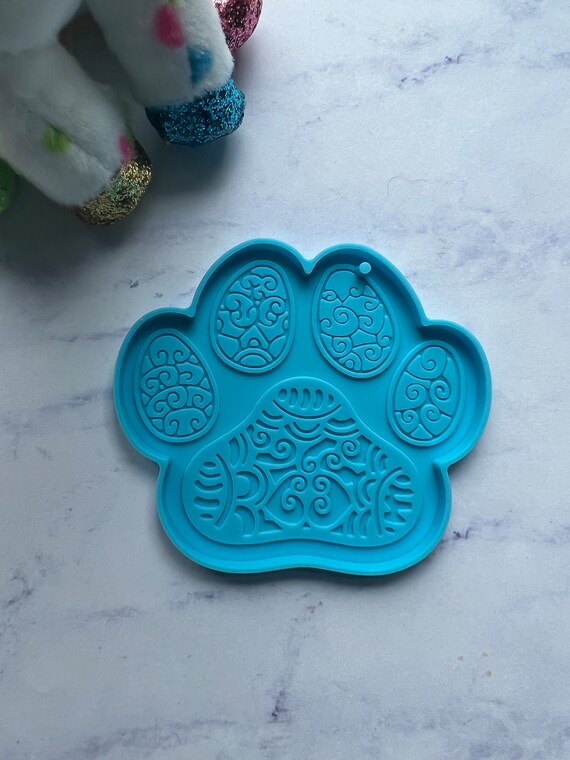 Paw Scrolls Silicone Mold Paw Keychain Mold Dog Paw/cat Paw Etsy