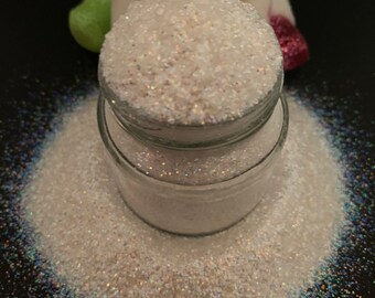 Cloudy Day>>Beautiful White Iridescent Glitter Loose Glitter for Resin/Epoxy/Crafting/Fine Glitter 0.015/Polyester Glitter/Glitter by weight