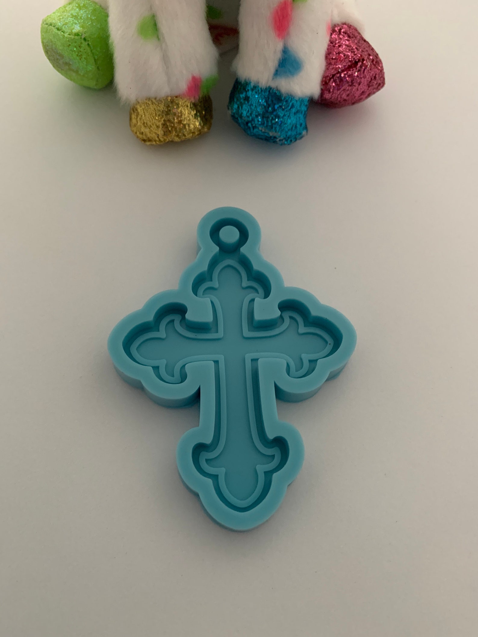 Cross Silicone Mold Religious Mold Keychain Mold for Etsy