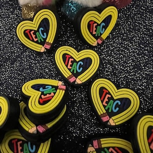 Teach Silicone Focal Beads, Teach Focal Beads for Freshies, School Silicone Beads, Teach Focal Beads, Teach Focal Beads, Pencil Focal Beads