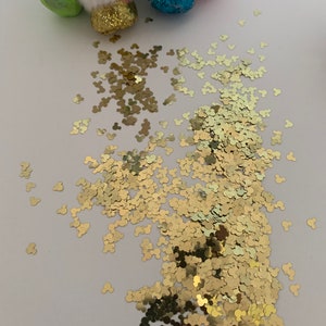 MIDAS TOUCH GOLD Hemp Leaf Glitter Shapes / 5mm High Flash 