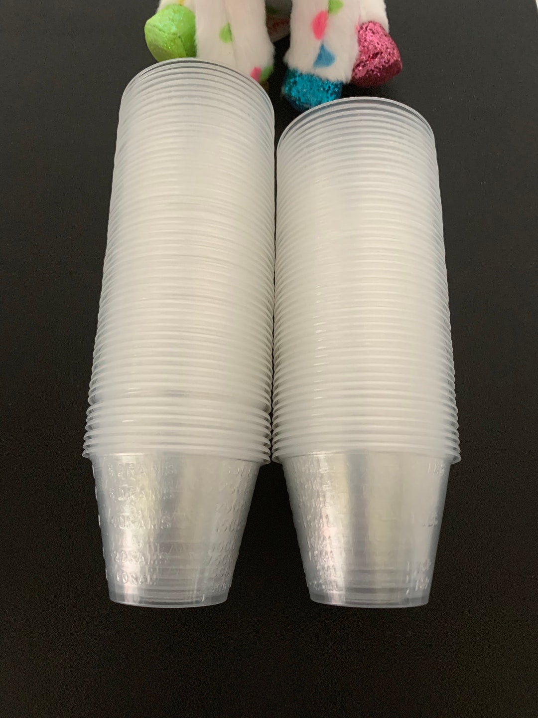 Disposable Medicine Measuring Cups Clear Plastic Graduated Measuring