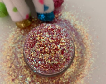 Pretty in Pink 0.040 Chunky>>Polyester Glitter/Iridescent Glitter/Glitter by Weight/Glitter for Epoxy/Resin/Slime/Crafting/Tumblers