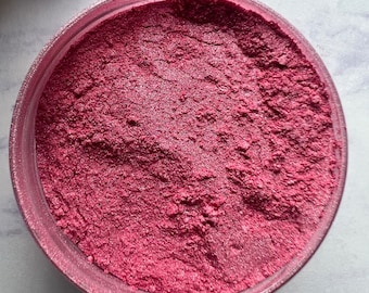 Starburst>>Pink Mica Pigment Powder, Pink Loose Powder for Epoxy/Resin, Pink Mica for Tumblers, Mica for Crafting