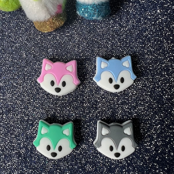 Fox Silicone Focal Beads, Fox Silicone Focal Beads for Freshies, Fox Focal Beads, Fox Silicone Beads, Pastel Fox Focal Beads, Animal Focal