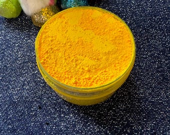 Neon Dark Yellow>>Fluorescent Dark Yellow Mica Pigment Powder, Neon Dark Yellow Loose Powder, Mica for Epoxy/Resin/Tumblers/Crafting