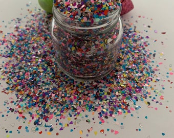 Confetti>Glitter Mix Different Shapes/Loose Chunky Glitter/Glitter by Weight/Chunky Glitter for Epoxy/Resin/Slime/Crafting/Polyester Glitter