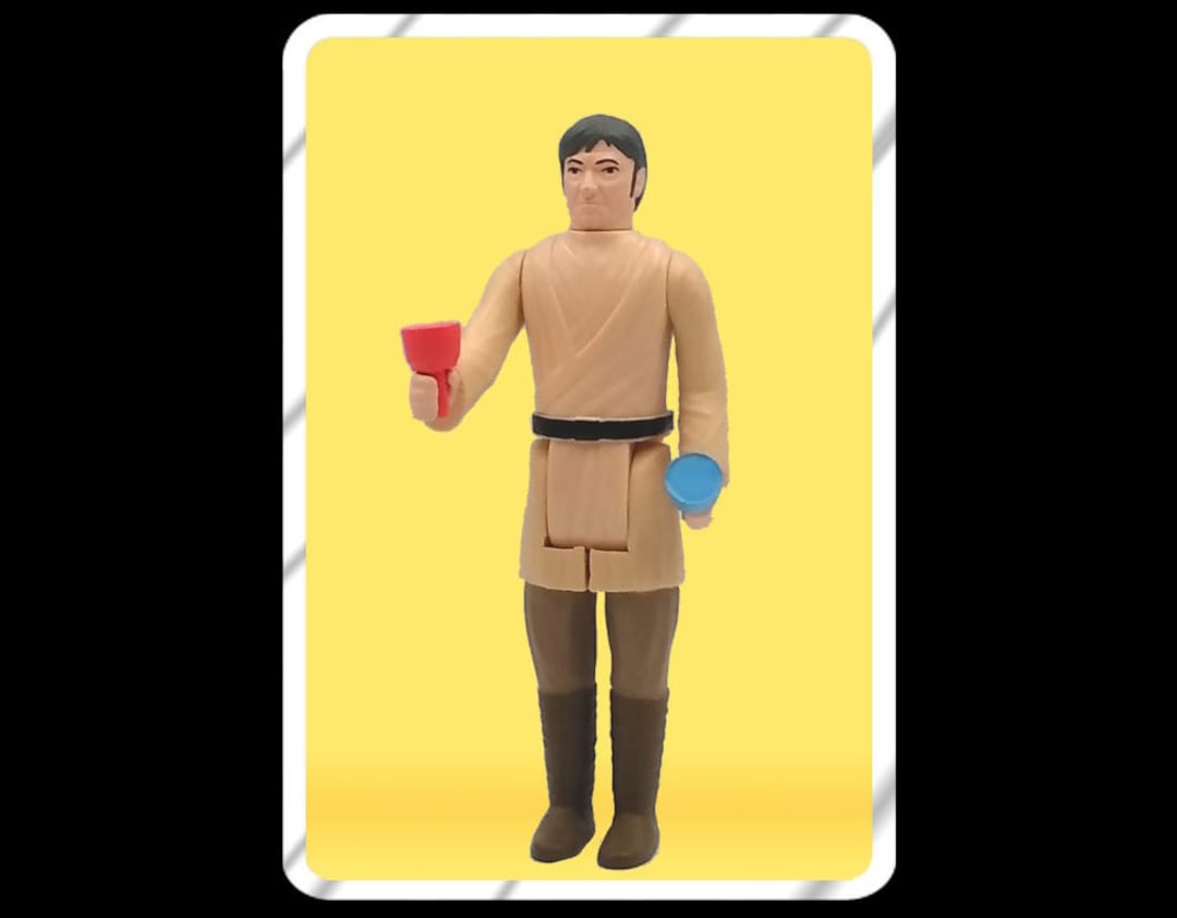 Hasbro POTF 2 Wuher The Bartender - Action Figure Star Wars Con Chip COMM Tech