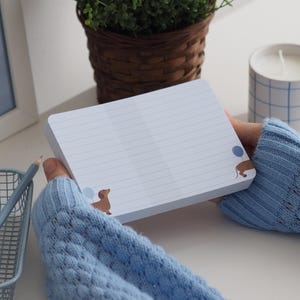 Karteikarten | A6 | 50-er Set | blau | Dackel