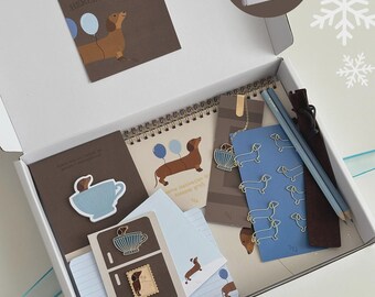 Stationery Box | Dachshund | 10-piece set