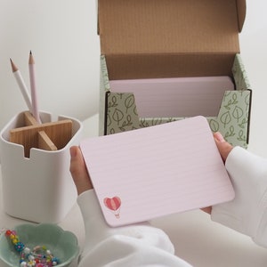 Karteikarten | A6 | 50-er Set | rosa | Herz