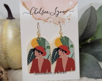 Bohemian Acrylic Dangle Earrings | 3D Printed Statement Jewelry