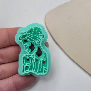 Pinup Girl with Headband, Woman&#39;s Profile Clay Cutter, Polymer Clay Cutter